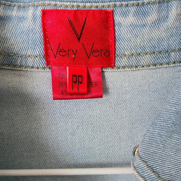 Vera Vera Jean jacket light wash size PP - Picture 4 of 8